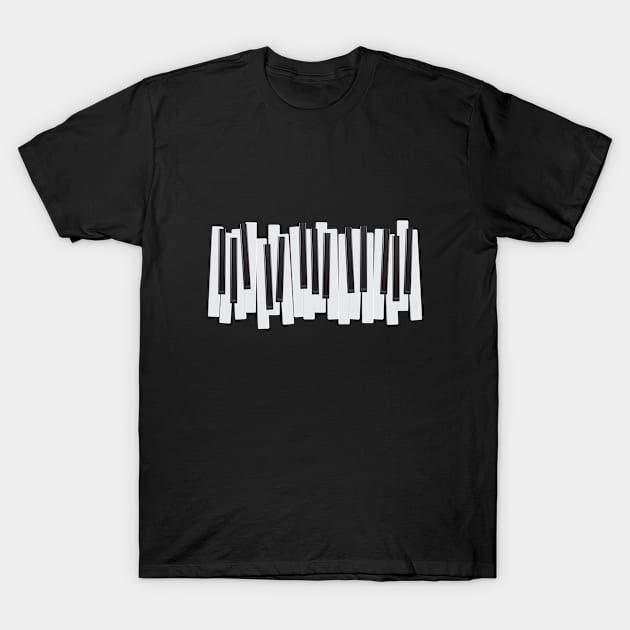 Piano - Piano Keys T-Shirt by Kudostees